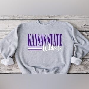 Kansas State Striped Crewneck